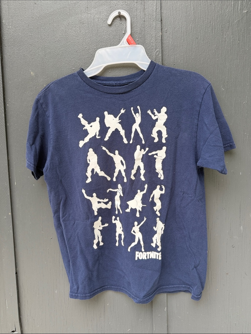 Fortnite Boys' Navy Short Sleeve Tee with Emote Silhouettes